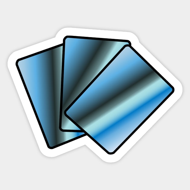 Blue Cards Sticker by VileSorcery